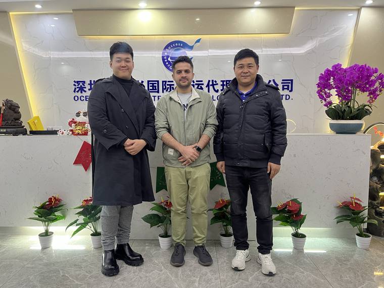Founder with our freight forwarding partner team