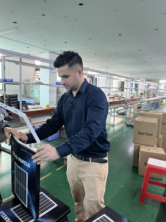 Founder with packed and labelled export cartons